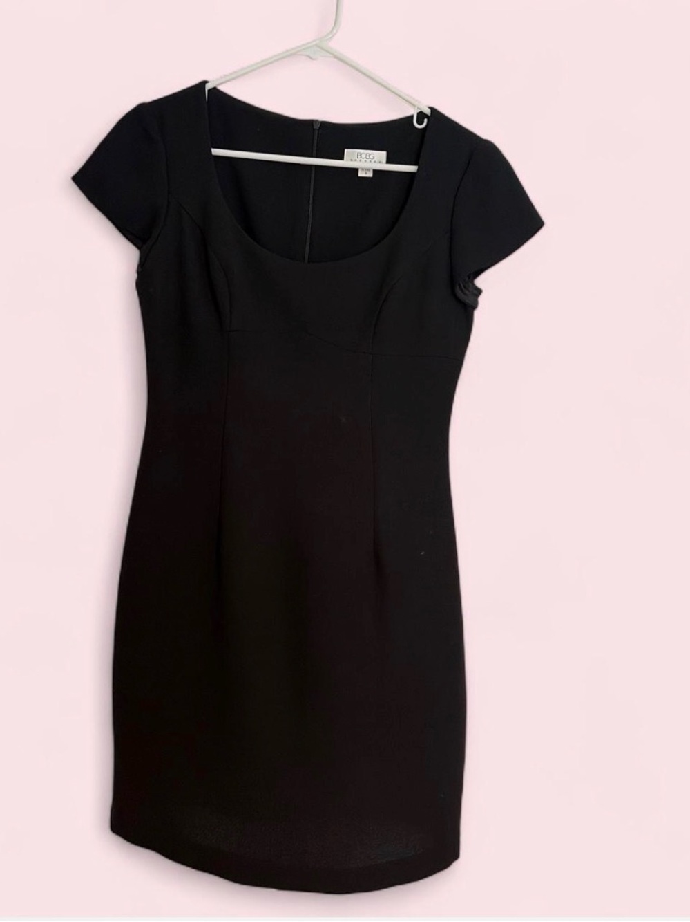 BCBG Black Scoop Neck Mini Dress